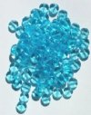 100 6x3mm Transparent Aqua Glass Disk Beads